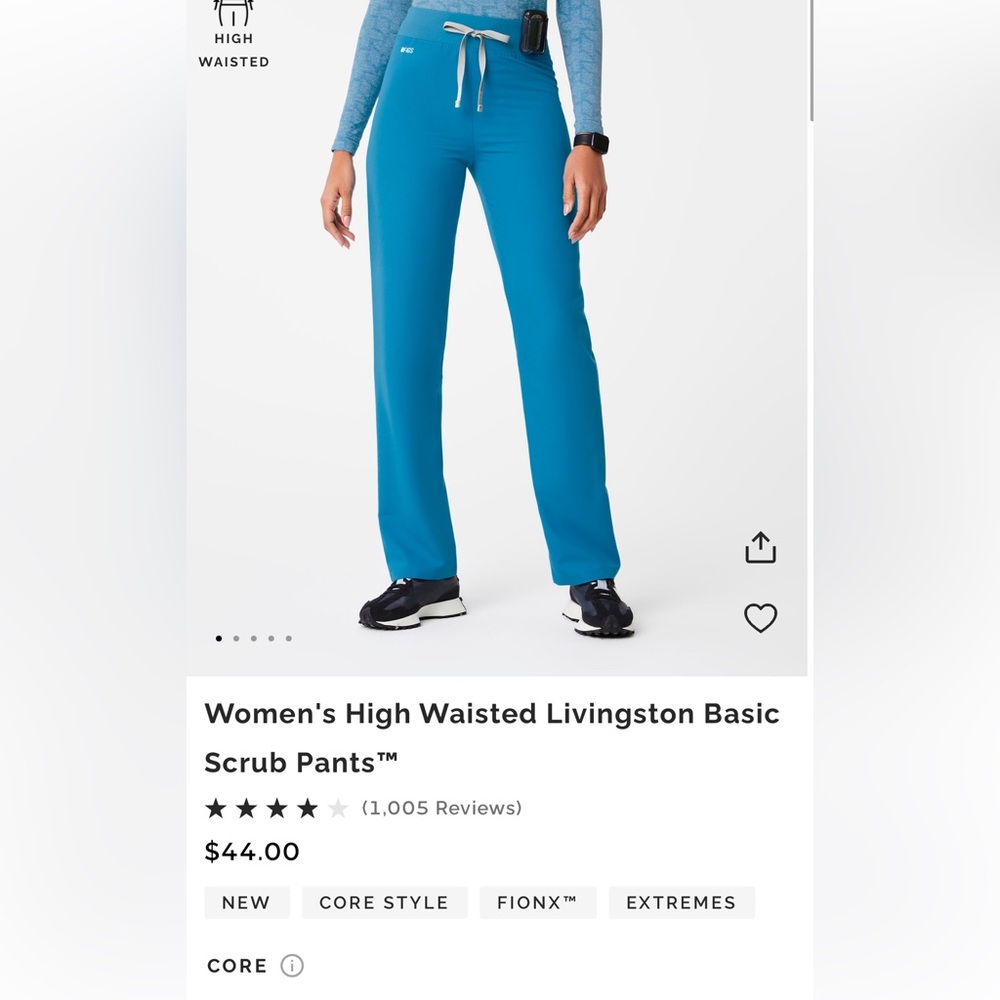 FIGS scrub pants.Tags cut out but I believe they are highwaisted Livingston M.